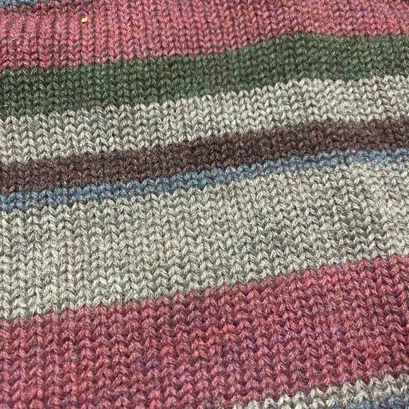 Vintage 80s Boston Traders Wool Striped Ribbed Sweater - Picture 2 of 3